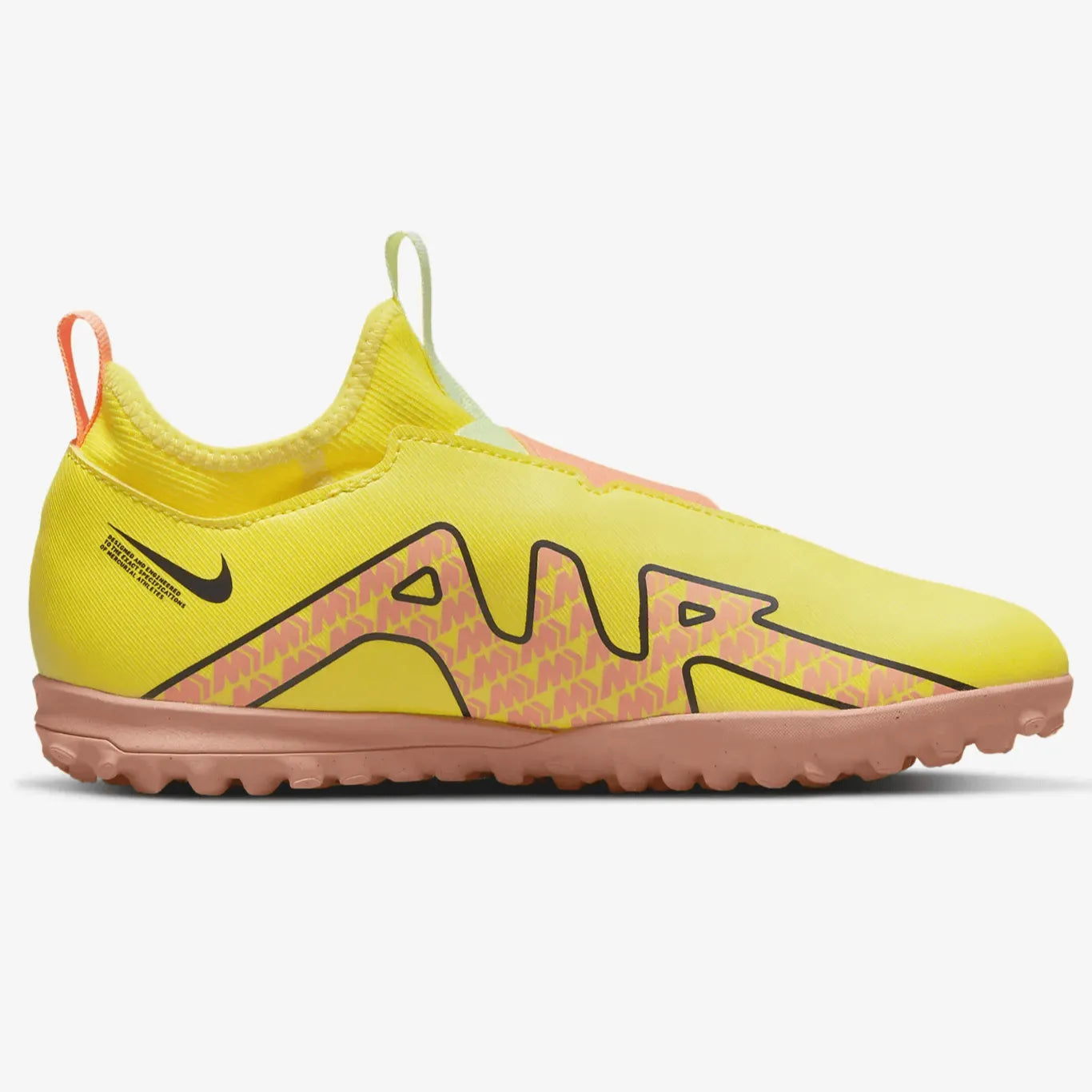 Nike Jr Zoom Vapor 15 Academy Turf - Yellow Strike-Sunset Glow (Side 2)