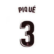 Barcelona 2018/19 Third Pique #3 Jersey Name Set