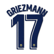 Barcelona 2019/20 Away Griezmann #17 Youth Jersey Name Set