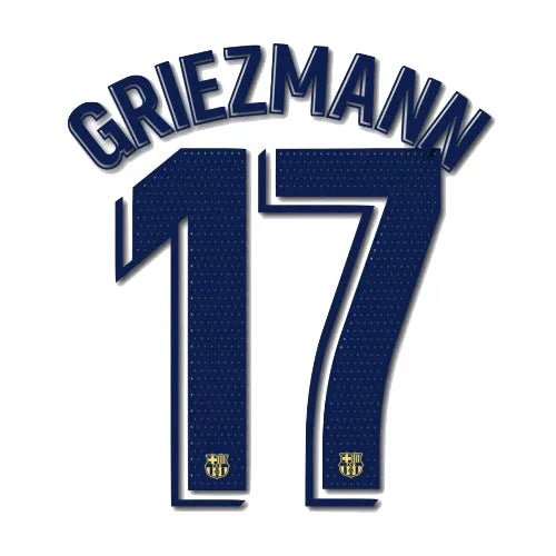 Barcelona 2019/20 Away Griezmann #17 Youth Jersey Name Set