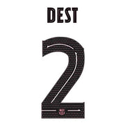 Barcelona 2020/21 Third Dest #2 Jersey Name Set