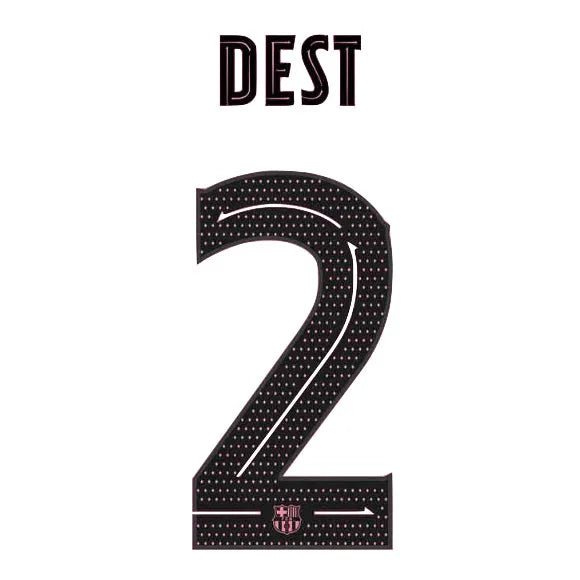 Barcelona 2020/21 Third Dest #2 Jersey Name Set