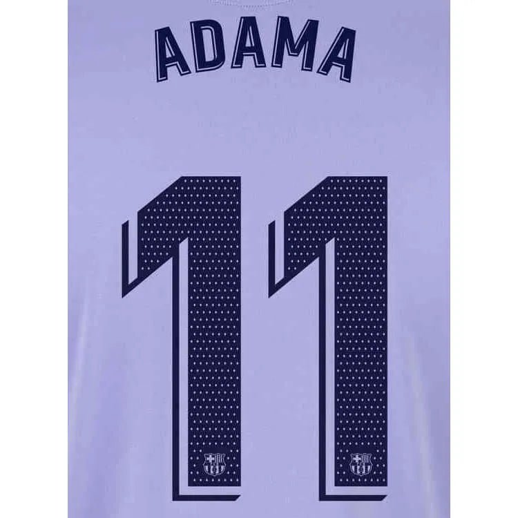 Barcelona 2021/22 Away Adama #11 Jersey Name Set