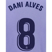 Barcelona 2021/22 Away Dani Alves #8 Jersey Name Set