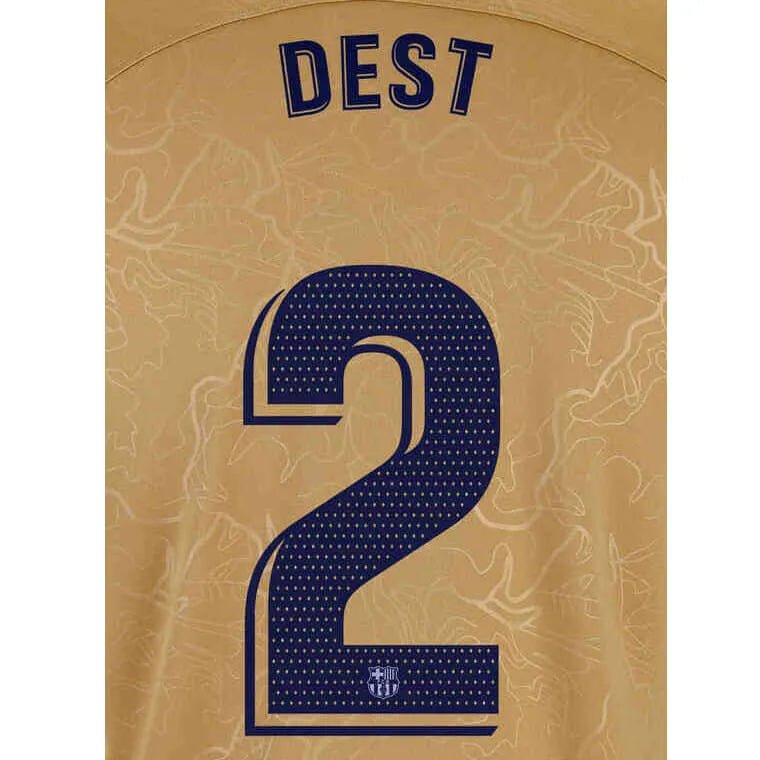 Barcelona 2022/23 Away Dest #2 Jersey Name Set