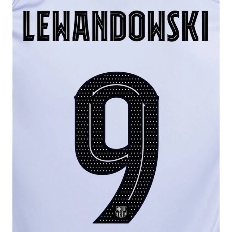 Barcelona 2022 23 Third Lewandowski #9 Jersey Name Set (Back)