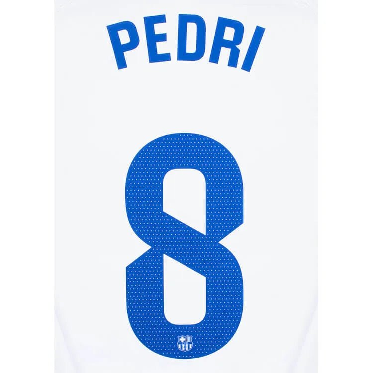Barcelona 2023 24 Away Pedri #8 Jersey Name Set (Back)