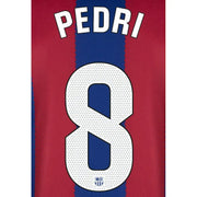 Barcelona 2023/24 Home Pedri #8 Jersey Name Set