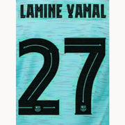 Barcelona 2023/24 Third Lamine Yamal #27 Youth Jersey Name Set  (CL Version)