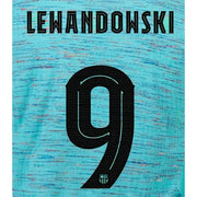 Barcelona 2023/24 Third Lewandowski #9 Youth Jersey Name Set (CL Version)