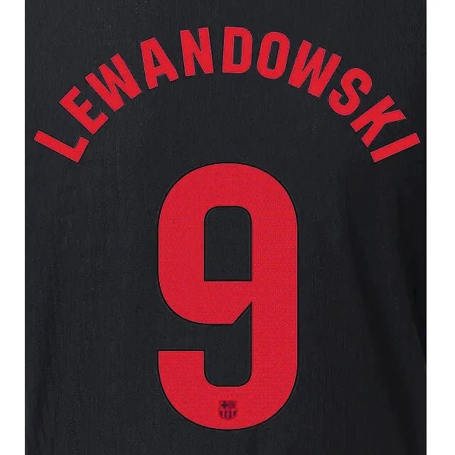 Barcelona 2024/25 Away LEWANDOWSKI #9 Official Name Set