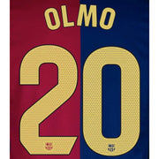 Barcelona 2024/25 Home OLMO #20 Official Name Set