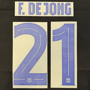 Barcelona 2024/25 Third F. DE JONG #21 Official Name Set (CL Version)