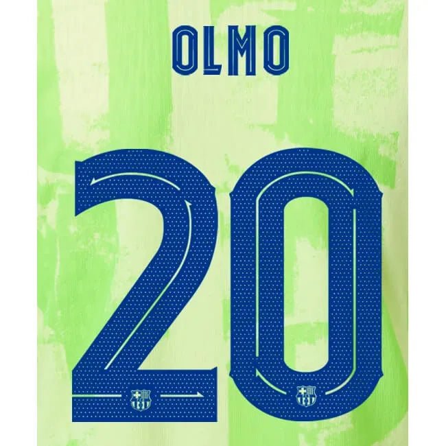 Barcelona 2024_25 Third OLMO #20 Official Name Set (CL Version) (Back)