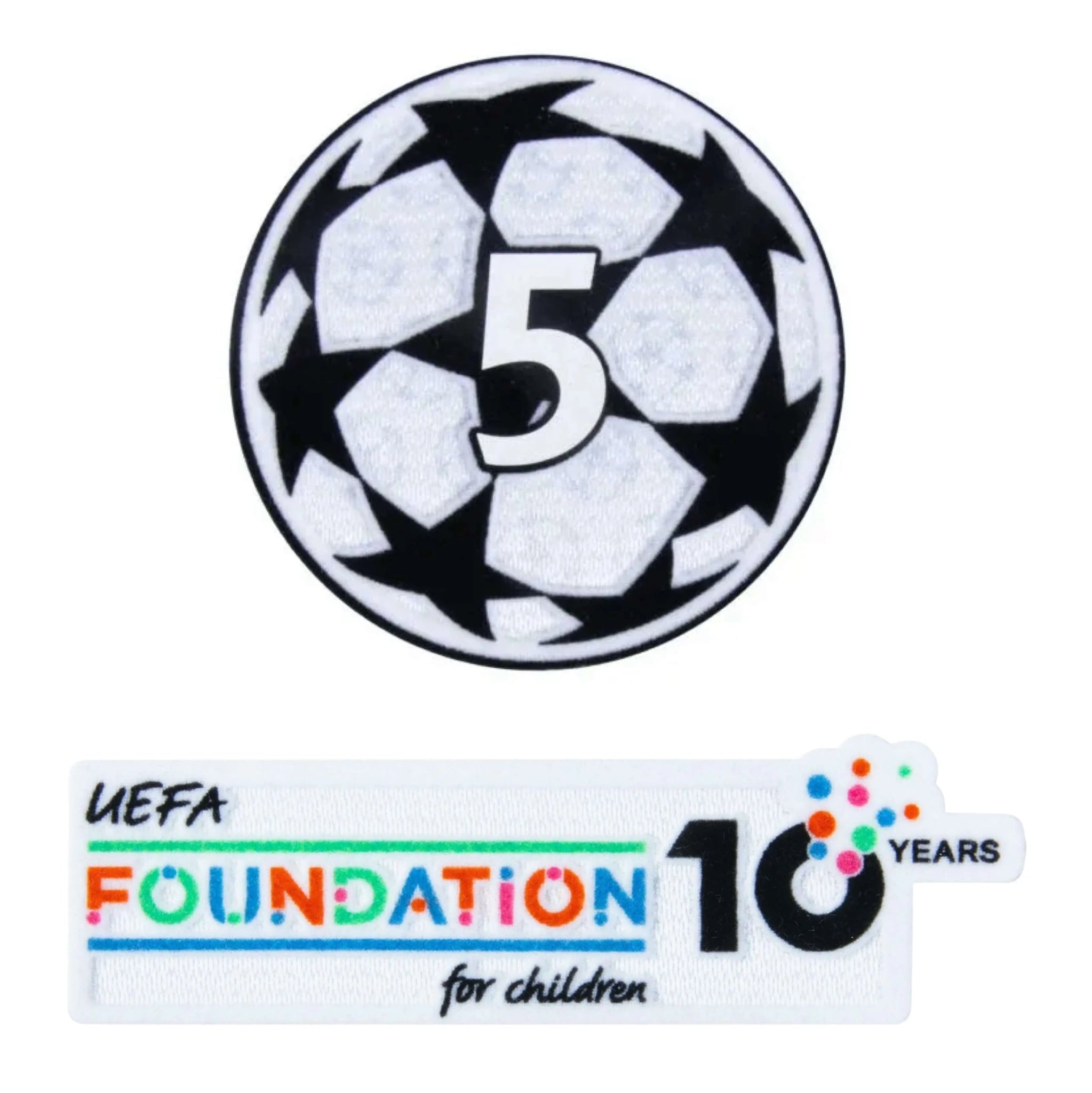 Barcelona 2025- UCL Starball #5 +10th Anniversary UEFA Foundation Patch Set