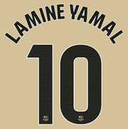 Barcelona 2025/26 Away LAMINE YAMAL #10 Official Name Set