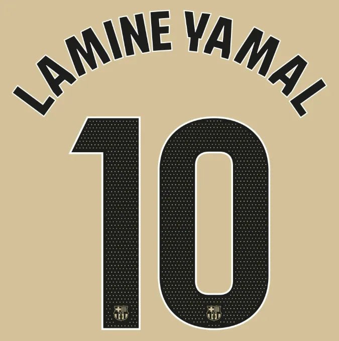 Barcelona 2025/26 Away LAMINE YAMAL #10 Youth Official Name Set