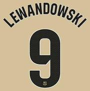 Barcelona 2025/26 Away LEWANDOWSKI #9 Youth Official Name Set