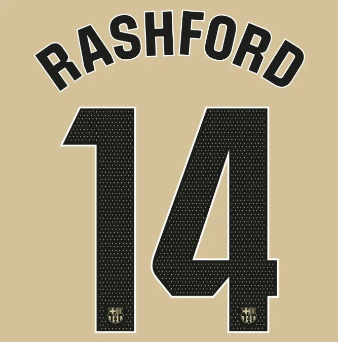 Barcelona 2025/26 Away RASHFORD #14 Official Name Set