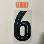 Barcelona 2025/26 Third GAVI #6 Youth Official Name Set (CL Version)