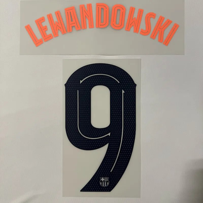 Barcelona 2025/26 Third LEWANDOWSKI #9 Youth Official Name Set (CL Version)