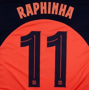 Barcelona 2025/26 Third RAPHINHA #11 Youth Official Name Set (CL Version)