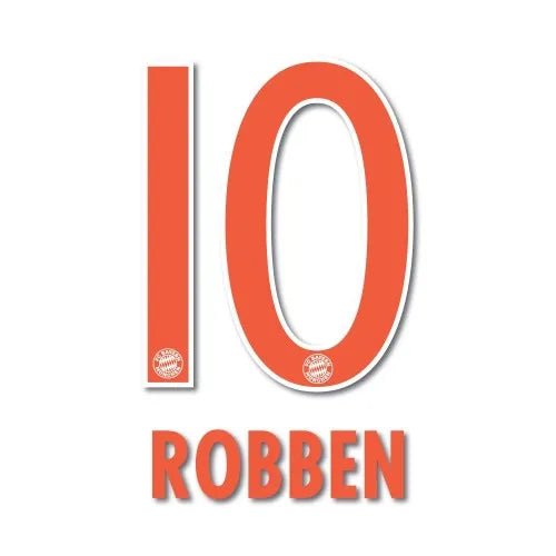Bayern Munich 2016/17 Away Robben #10 Jersey Name Set