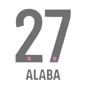 Bayern Munich 2019/20 Away Alaba #27 Jersey Name Set