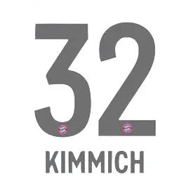 Bayern Munich 2019/20 Away Kimmich #32 Jersey Name Set