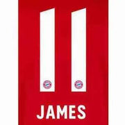 Bayern Munich 2019/21 Home James #11 Jersey Name Set