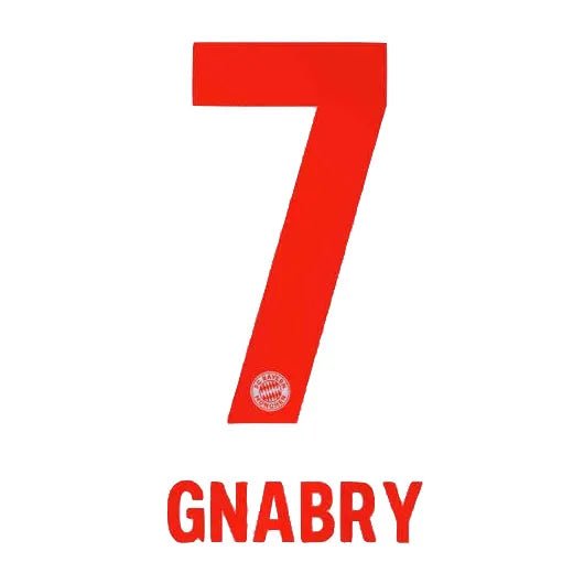 Bayern Munich 2020/21 Away Gnabry #7 Jersey Name Set