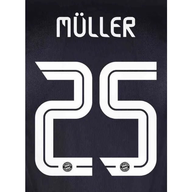 Bayern Munich 2020/21 Third Muller #25 Jersey Name Set