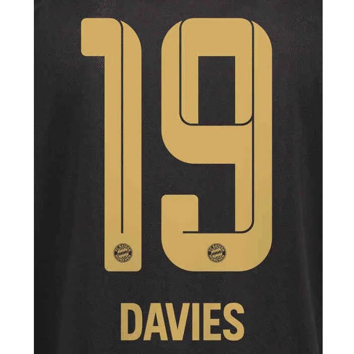 Bayern Munich 2021/22 Away Davies #19 Jersey Name Set
