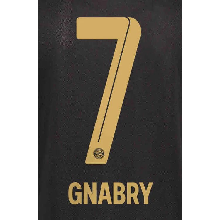 Bayern Munich 2021/22 Away Gnabry #7 Jersey Name Set