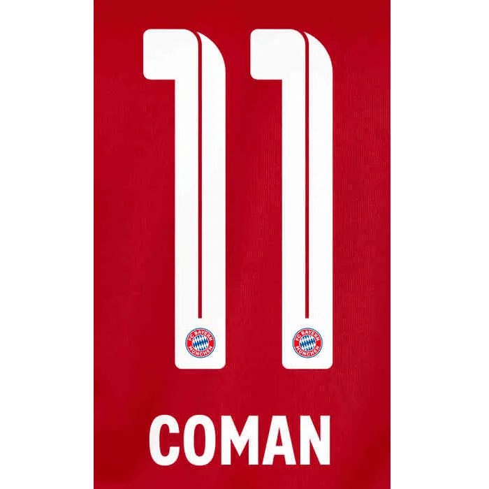 Bayern Munich 2021/22 Home Coman #11 Jersey Name Set (Main)