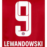 Bayern Munich 2021/22 Home Lewandowski #9 YOUTH Jersey Name Set