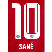 Bayern Munich 2021/22 Home Sane #10 Jersey Name Set
