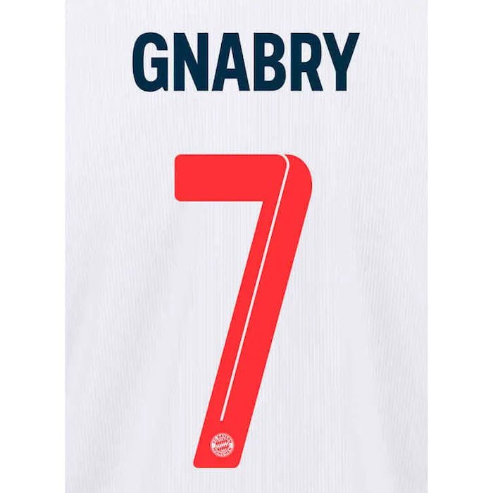 Bayern Munich 2021/22 Third Gnabry #7 Jersey Name Set