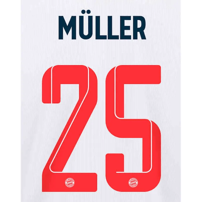 Bayern Munich 2021/22 Third Muller #25 Jersey Name Set
