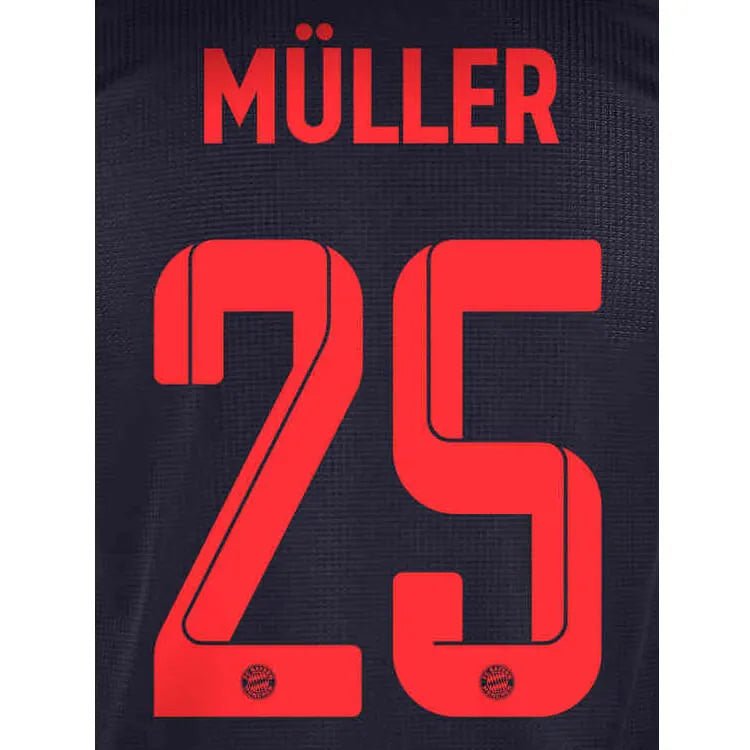 Bayern Munich 2022/23 Third Muller #25 Jersey Name Set
