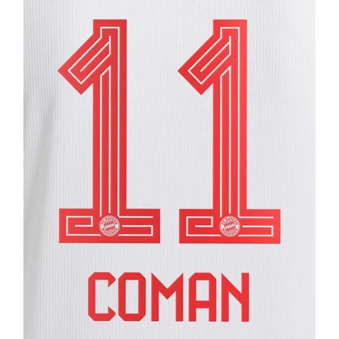 Bayern Munich 2023/24 Home Coman #11 Jersey Name Set