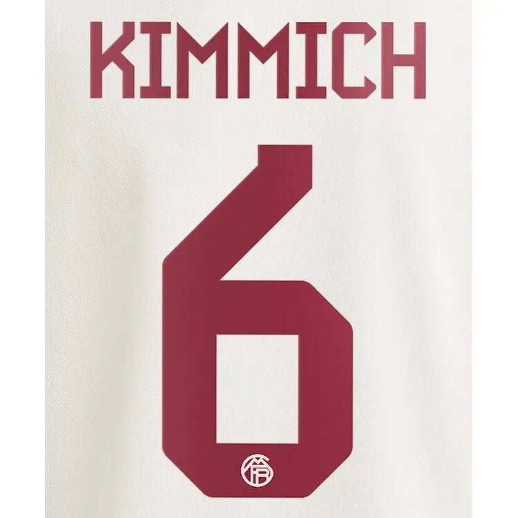 Bayern Munich 2023 24 Third Kimmich #6 Jersey Name Set (Back)
