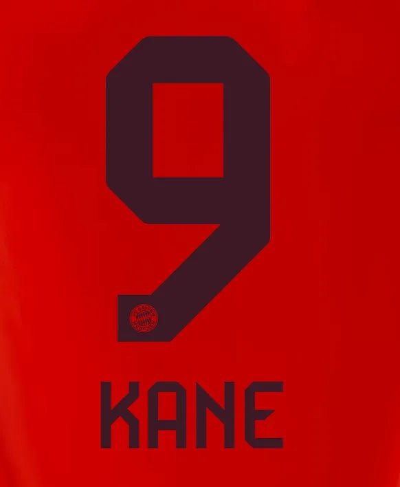 Bayern Munich 2024/25 Home Kane #9 Jersey Name Set