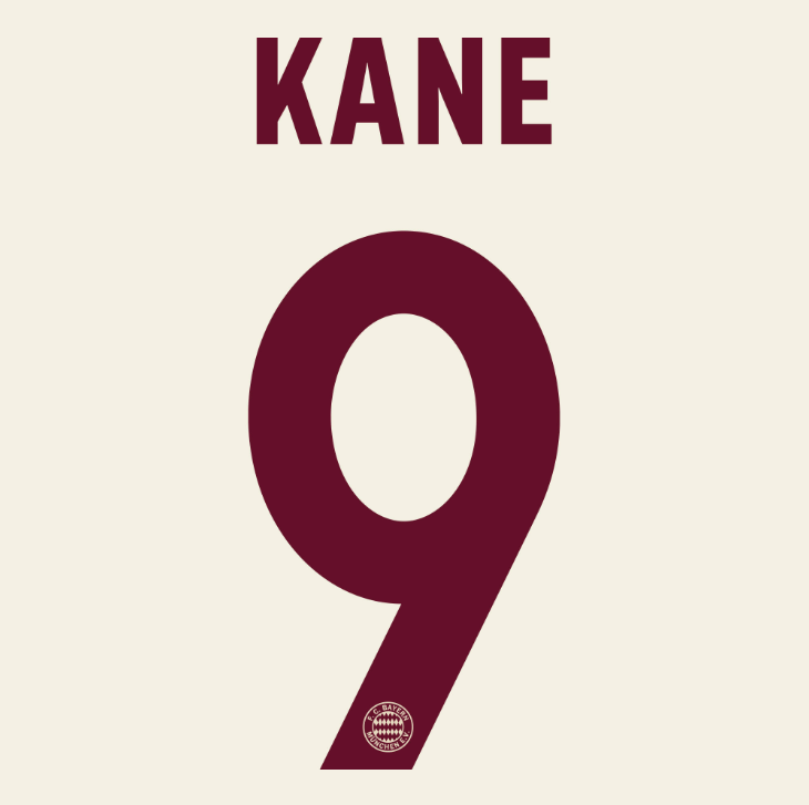 Bayern Munich 2024/25 Third KANE #9 Official Name Set (CL Version)
