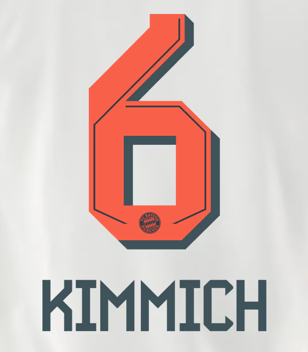 Bayern Munich 2025/26 Away KIMMICH #6 Official Name Set