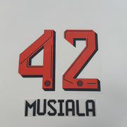 Bayern Munich 2025/26  Away MUSIALA #42 Official Name Set
