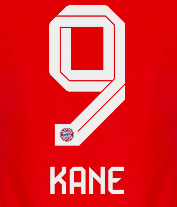 Bayern Munich 2025/26 Home KANE #9 Official Name Set