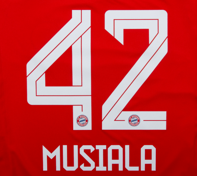 Bayern Munich 2025/26 Home MUSIALA #42 Official Name Set