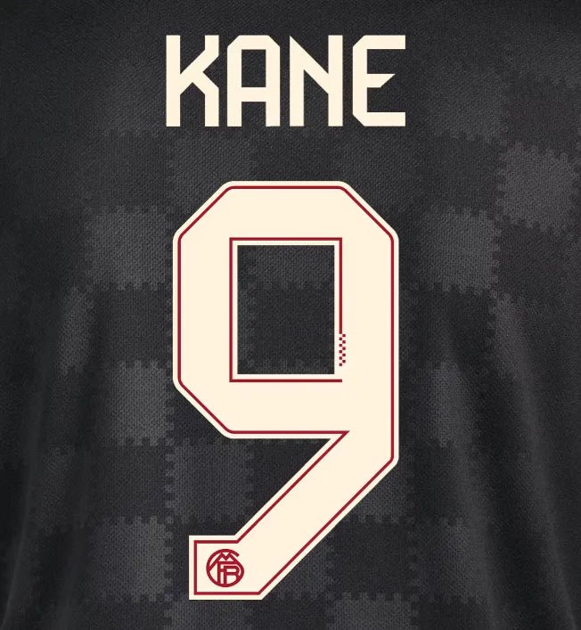 Bayern Munich 2025/26 Third KANE #9 Official Name Set (CL Version)