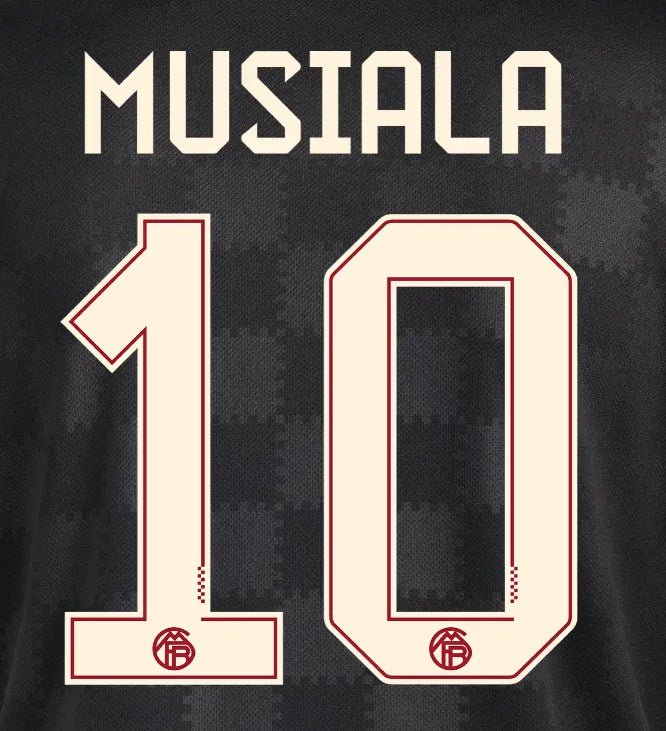 Bayern Munich 2025/26 Third MUSIALA #10 Official Name Set (CL Version)
